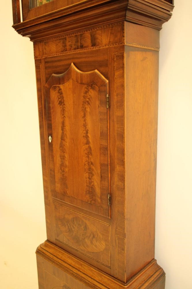 A MAHOGANY LONGCASE CLOCK signed James Shaw Image