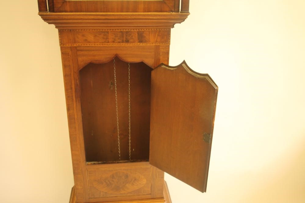 A MAHOGANY LONGCASE CLOCK signed James Shaw Image