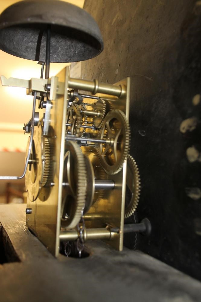 A MAHOGANY LONGCASE CLOCK signed James Shaw Image