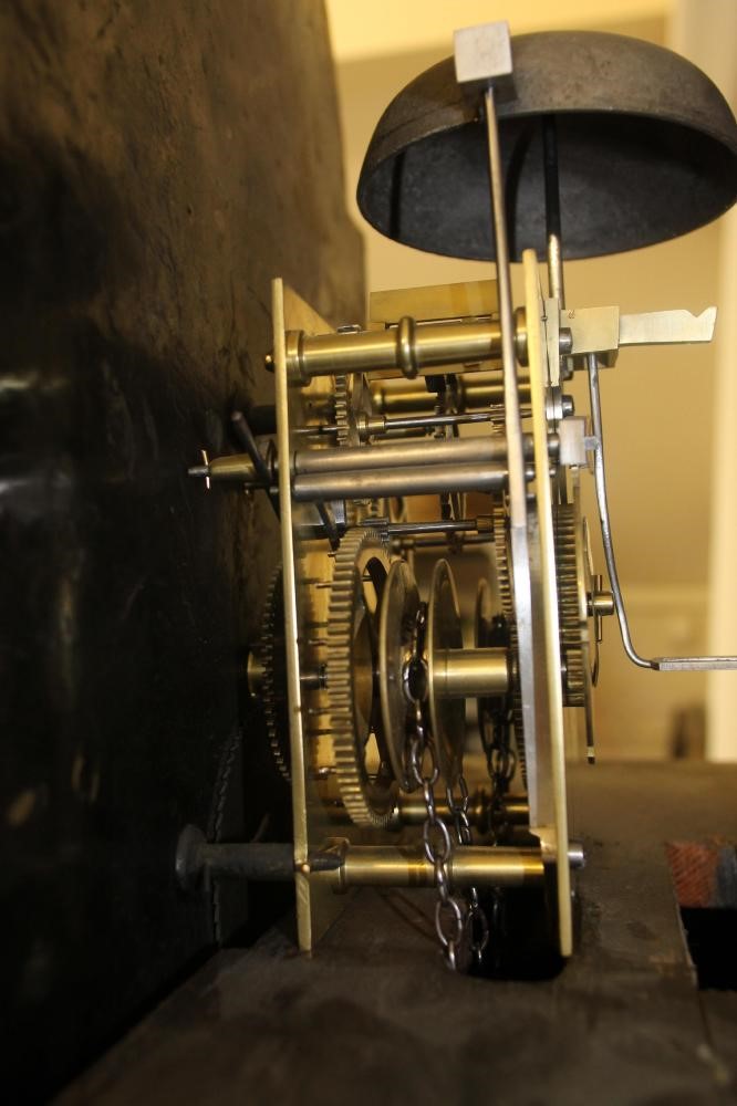 A MAHOGANY LONGCASE CLOCK signed James Shaw Image