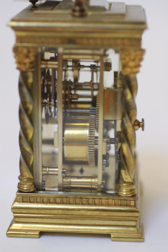 A SMALL FRENCH REPEATING CARRIAGE CLOCK Image
