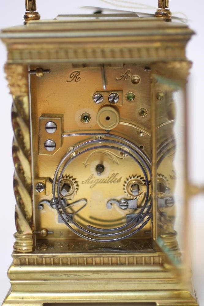 A SMALL FRENCH REPEATING CARRIAGE CLOCK Image
