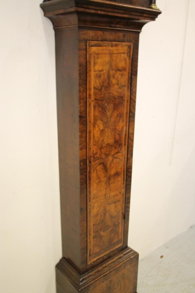 A WALNUT LONGCASE CLOCK signed James Stevens Image