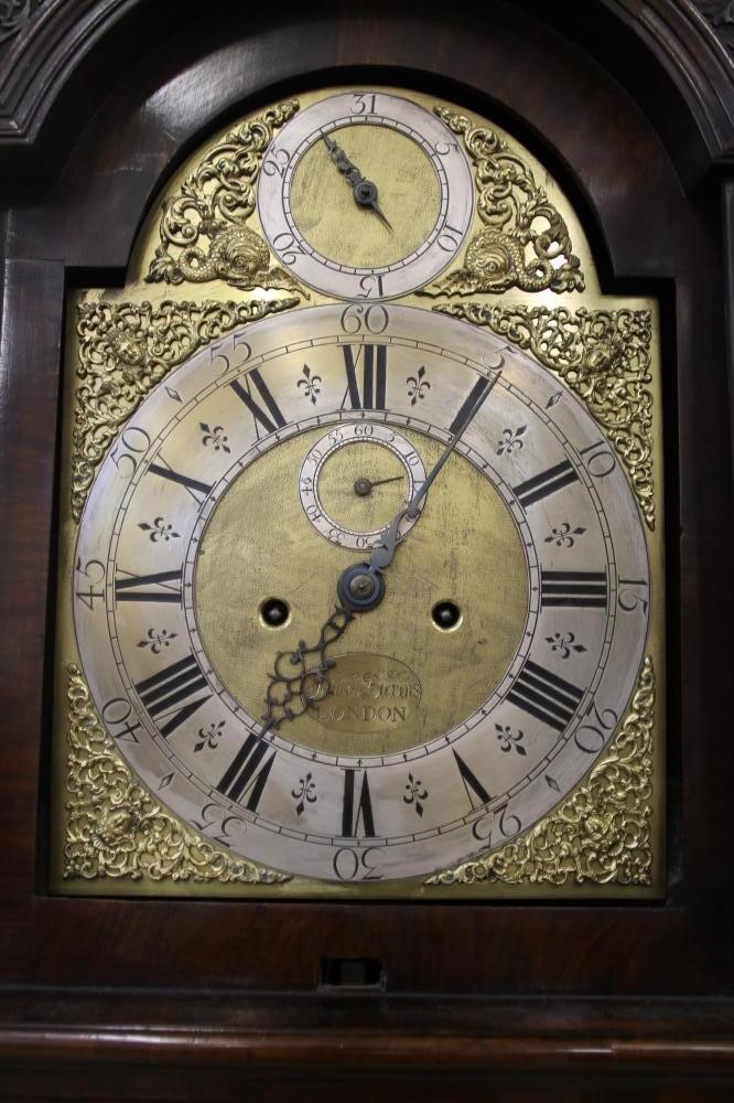 A WALNUT LONGCASE CLOCK signed James Stevens Image
