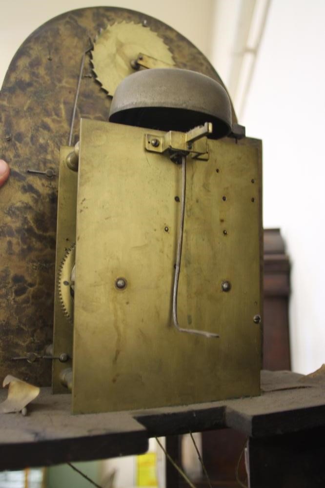 A WALNUT LONGCASE CLOCK signed James Stevens Image