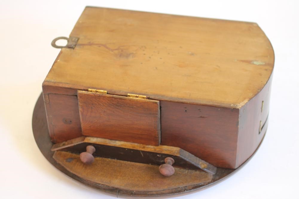 A MAHOGANY WALL CLOCK signed Martin Image