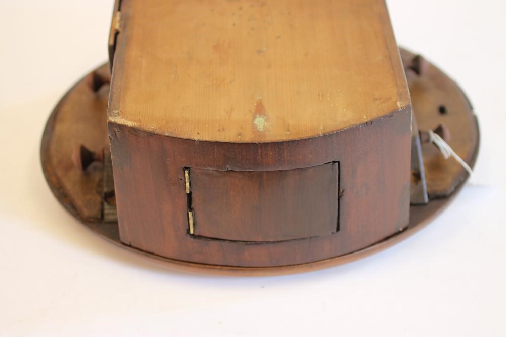 A MAHOGANY WALL CLOCK signed Martin Image