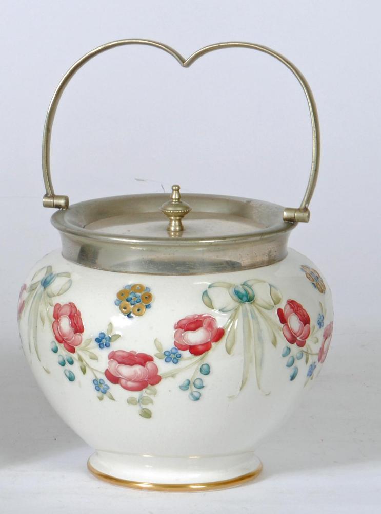 A MACINTYRE MOORCROFT POTTERY BISCUIT BARREL Image