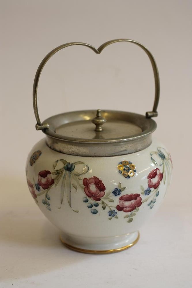 A MACINTYRE MOORCROFT POTTERY BISCUIT BARREL Image