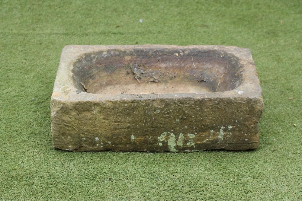 A SANDSTONE TROUGH of well cut oblong form Image