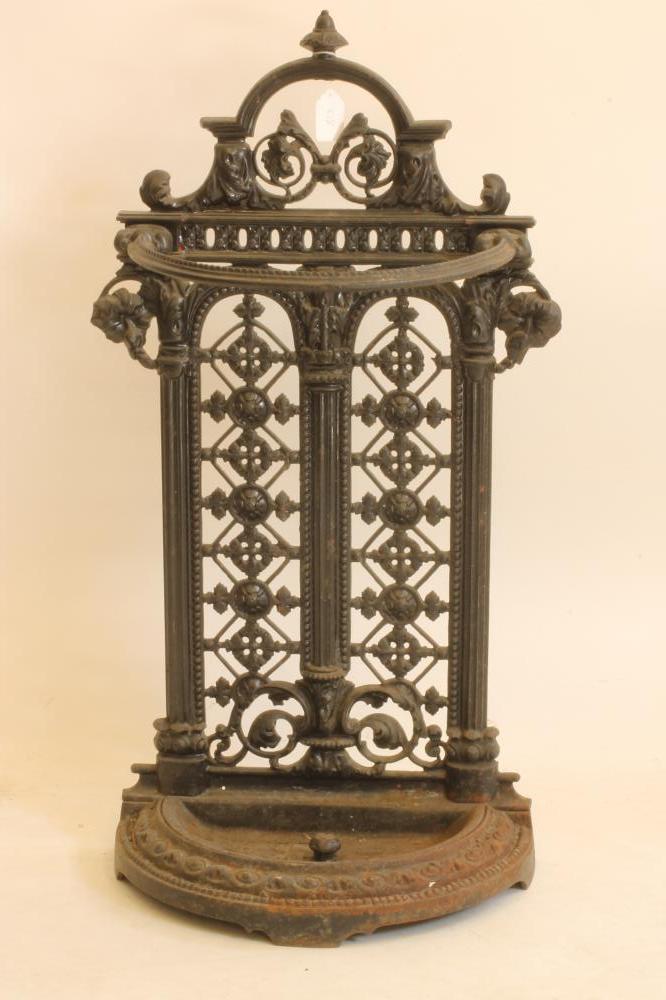 A VICTORIAN CAST IRON STICK STAND Image