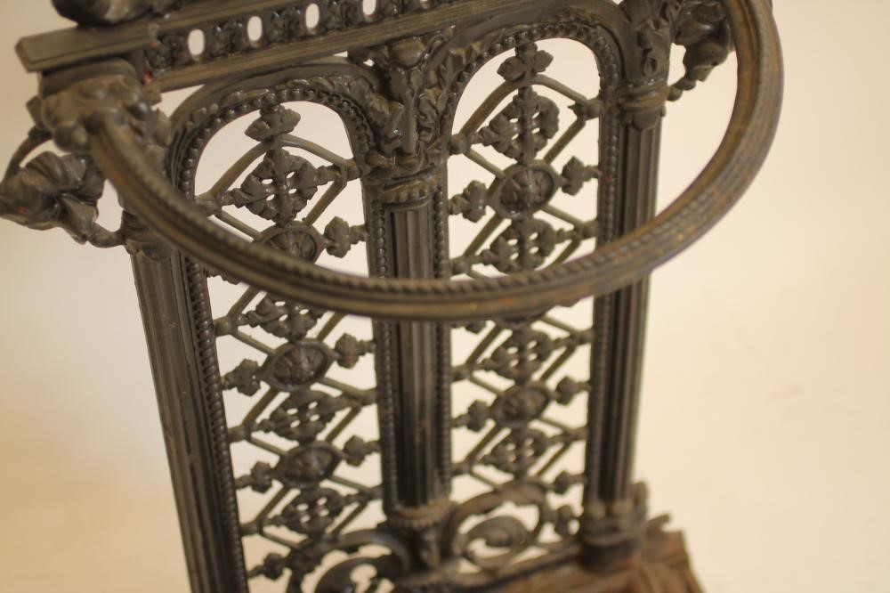 A VICTORIAN CAST IRON STICK STAND Image