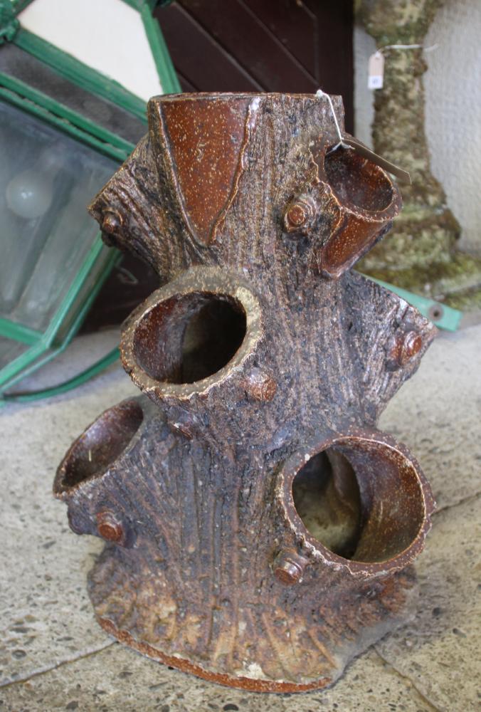 A STONEWARE STRAWBERRY PLANTER Image