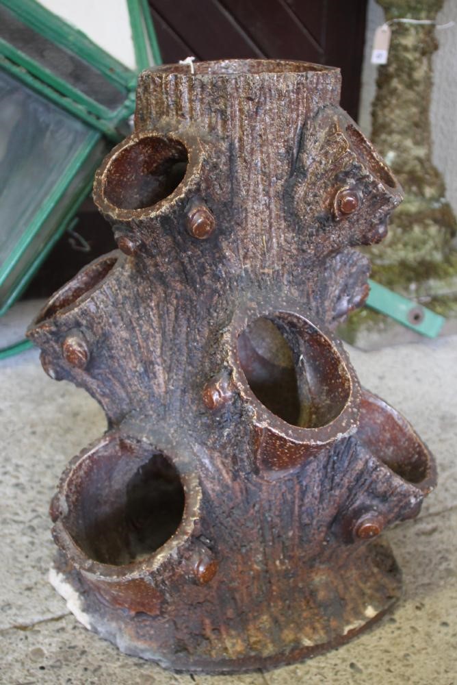 A STONEWARE STRAWBERRY PLANTER Image