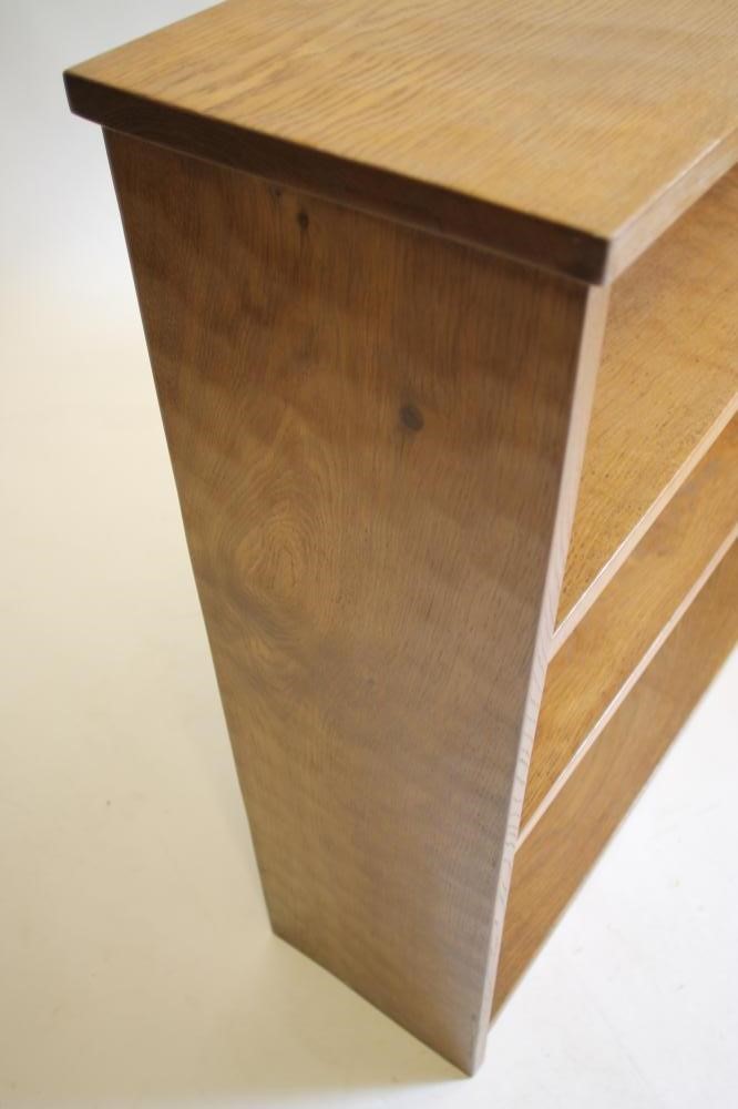 AN ADZED OAK OPEN BOOKCASE by Colin Almack "Beaverman" Image