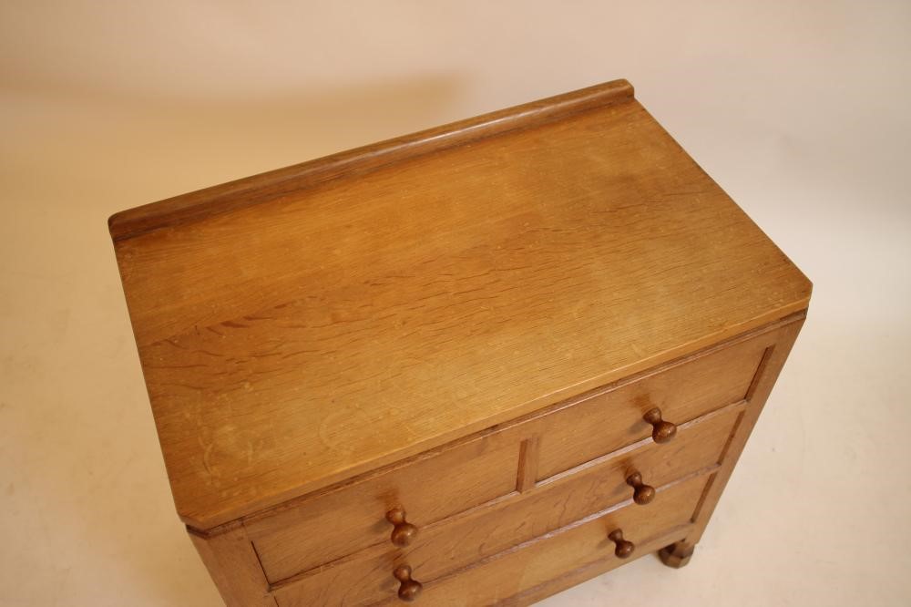 AN ADZED OAK CHEST by Robert "Mouseman" Thompson Image