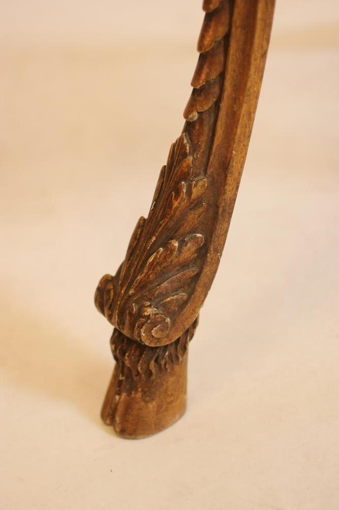 A CARVED GILT WOOD AND CANED JARDINIERE STAND Image