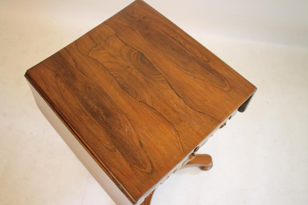 A VICTORIAN ROSEWOOD WORK TABLE Image