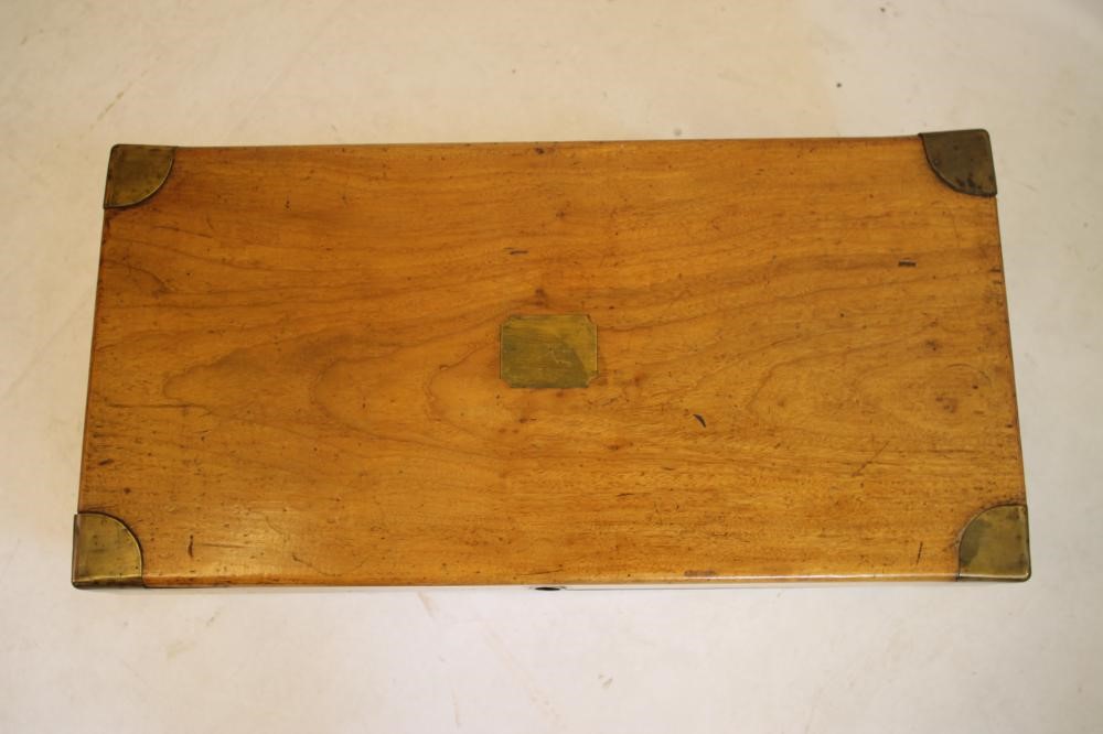 A CHINESE CAMPHOR WOOD AND BRASS MOUNTED TRUNK Image