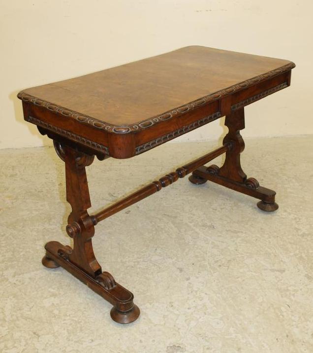 A VICTORIAN POLLARD OAK PILLAR END OCCASIONAL TABLE Image