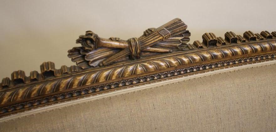 A LOUIS XV STYLE WALNUT FRAMED CANAPE Image