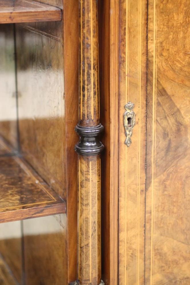 A VICTORIAN WALNUT EBONISED AND MARQUETRY CREDENZA of inverted breakfast form Image