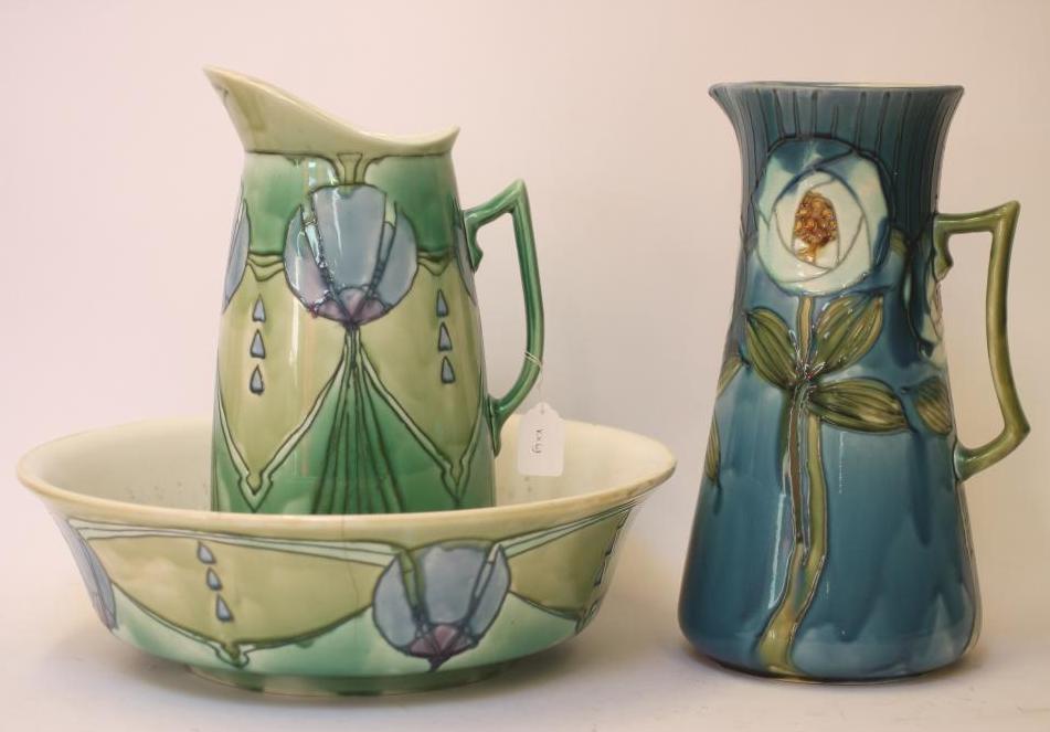 A MINTONS LTD. POTTERY SECESSIONIST TOILET JUG AND BOWL Image
