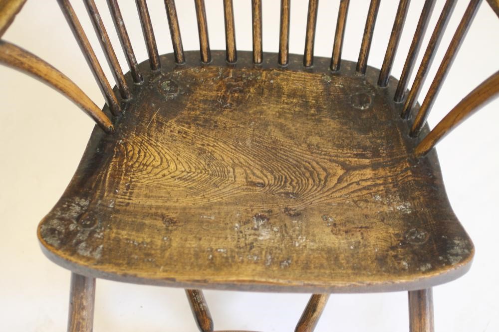 AN ASH AND ELM WINDSOR ARMCHAIR Image