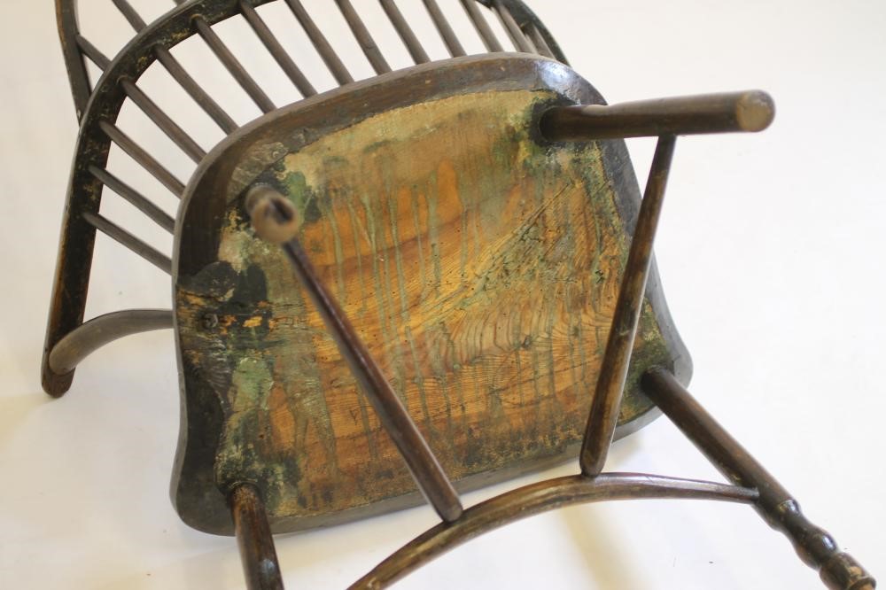 AN ASH AND ELM WINDSOR ARMCHAIR Image