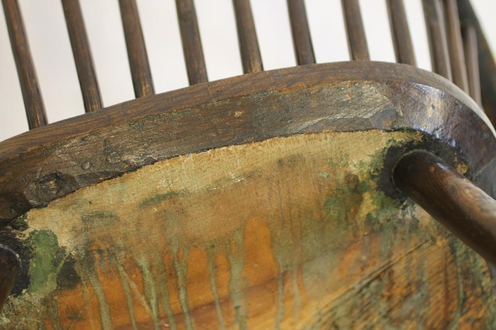 AN ASH AND ELM WINDSOR ARMCHAIR Image