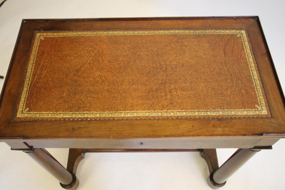 AN EMPIRE STYLE MAHOGANY WRITING/GAMES TABLE Image