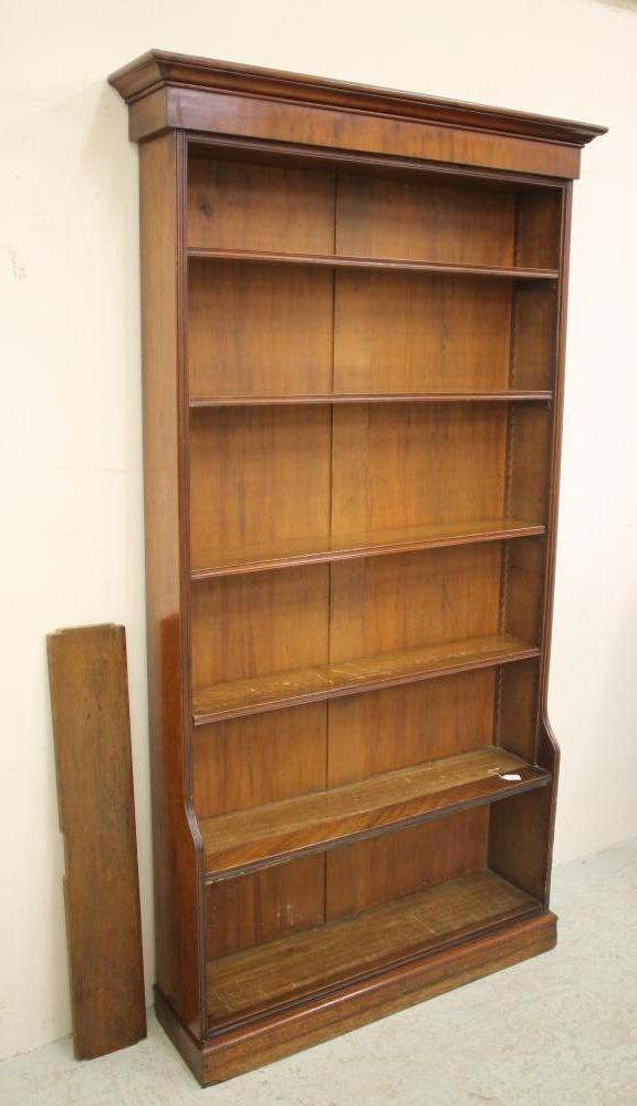 A MAHOGANY OPEN BOOKCASE Image