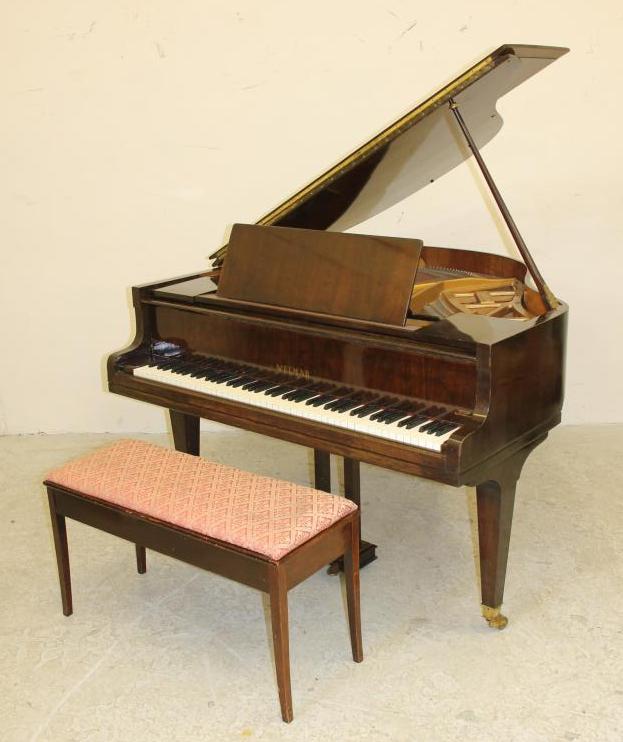 A MAHOGANY CASED BABY GRAND WELMAR PIANO by Bluthner & Co Image