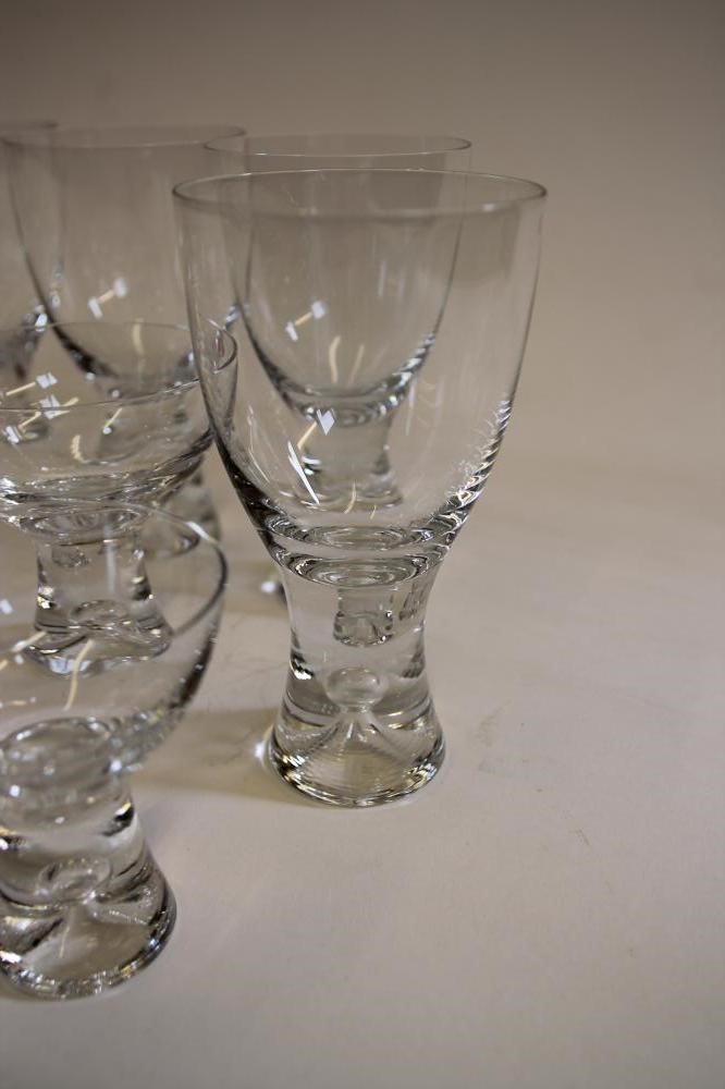 AN IITTALA "TOKIO" CLEAR GLASS TABLE SUITE designed by Tapio Wirkkala Image