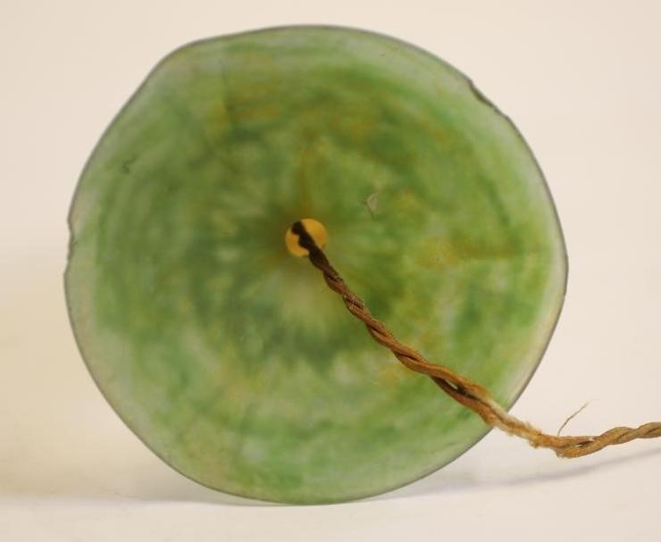 A VERRIERE SCHNEIDER GLASS ELECTRIC TABLE LAMP BASE Image