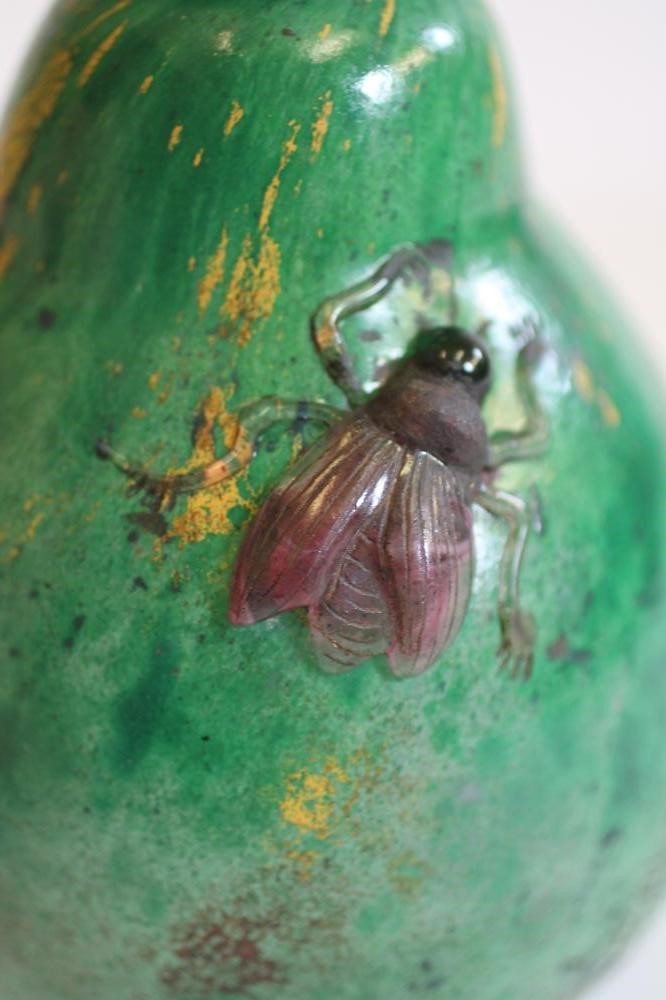 A DAUM MARQUETERIE-DE-VERRE GLASS SCENT BOTTLE AND STOPPER Image