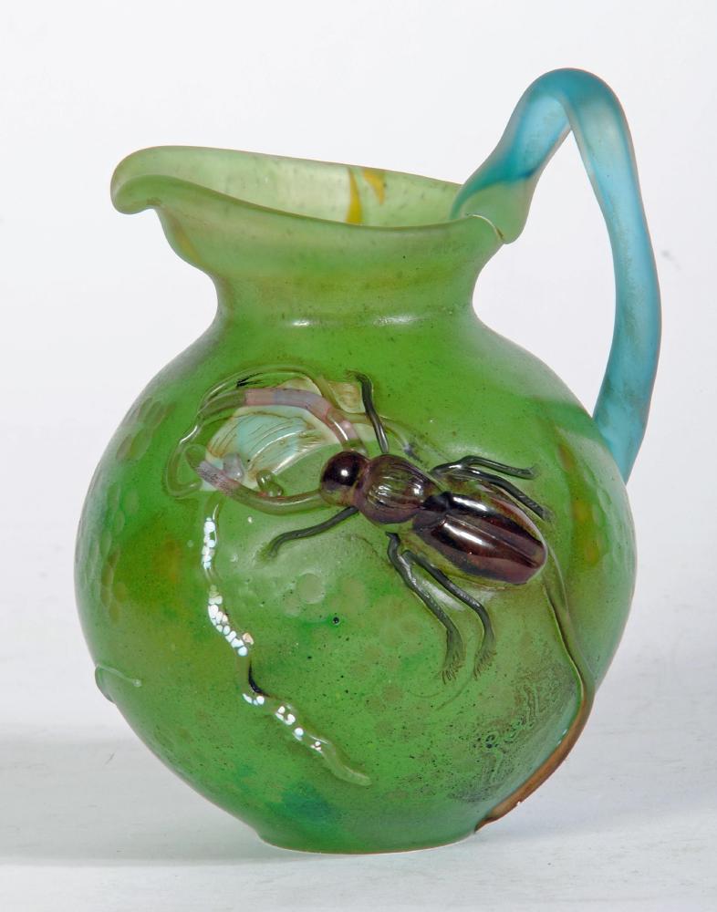 A GALLE MARQUETERIE-DE-VERRE MARTELE GLASS JUG Image