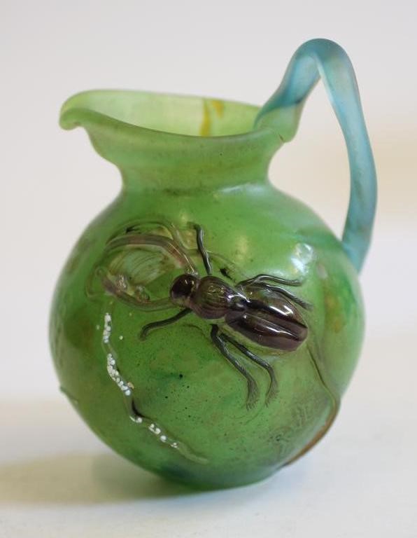 A GALLE MARQUETERIE-DE-VERRE MARTELE GLASS JUG Image