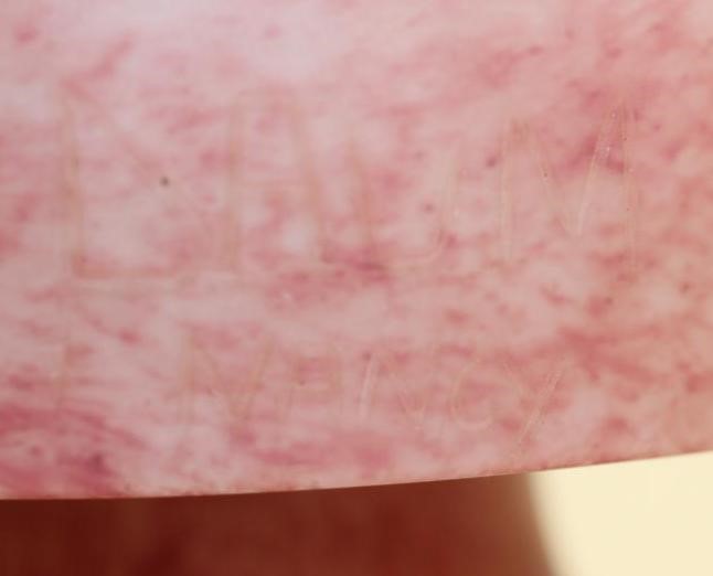 A DAUM PINK MOTTLED GLASS ELECTRIC TABLE LAMP Image