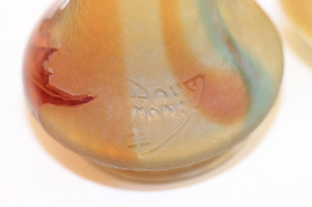 A MATCHED PAIR OF SMALL DAUM CAMEO GLASS VASES Image