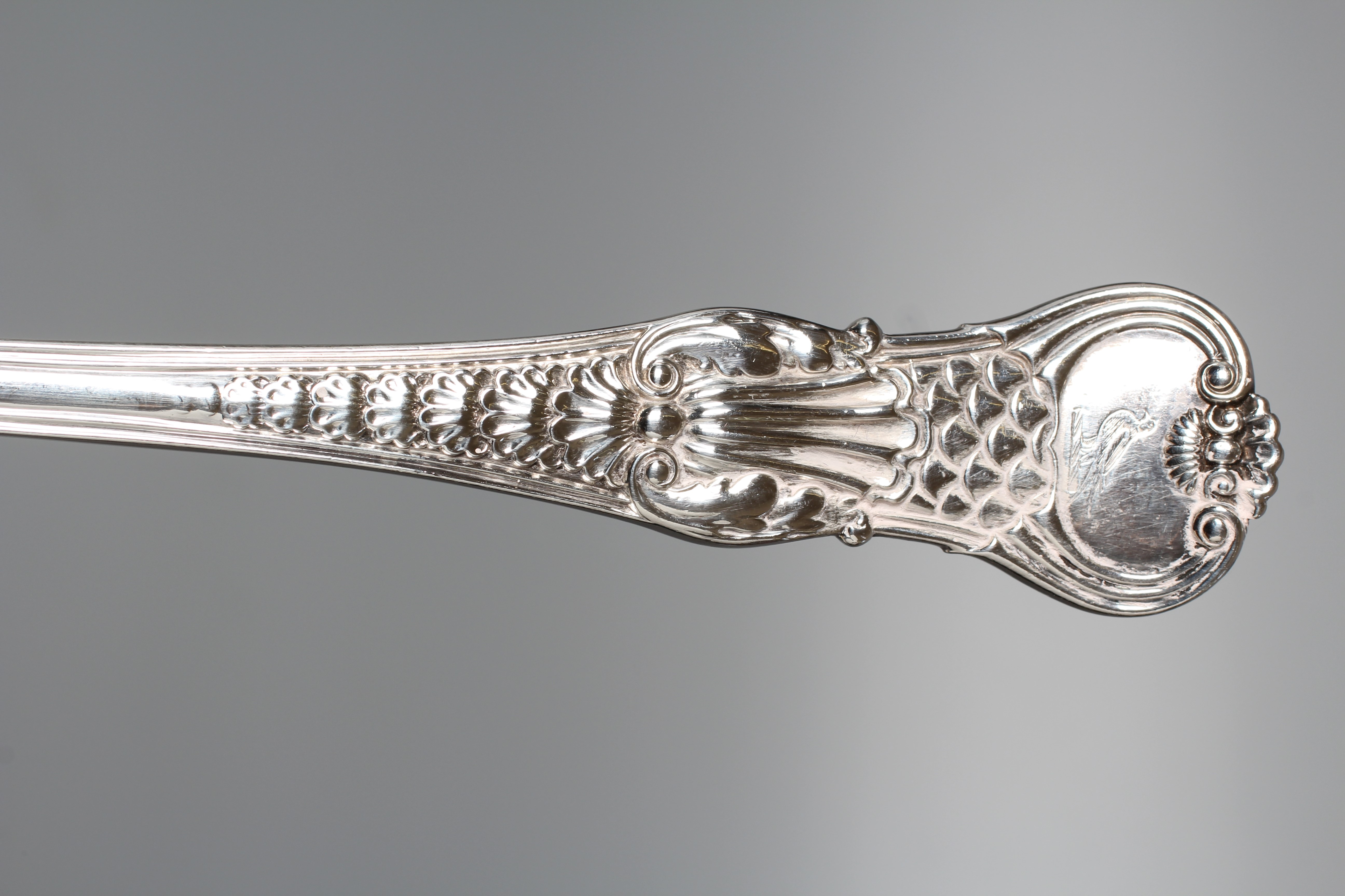 A GEORGE IV COBURG PATTERN SOUP LADLE by Williams Fearn & Eley, London 1823, with oyster heel and Image