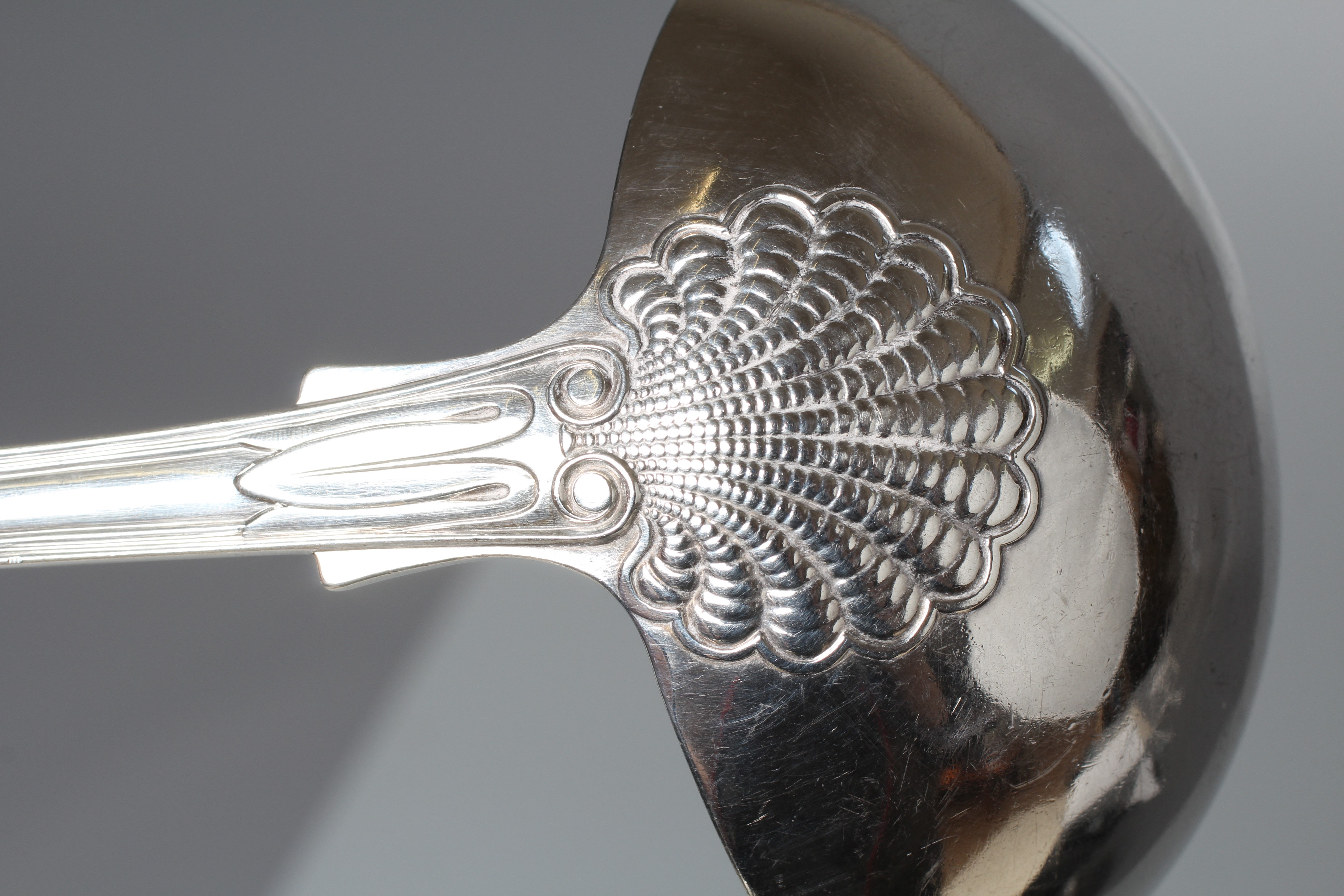 A GEORGE IV COBURG PATTERN SOUP LADLE by Williams Fearn & Eley, London 1823, with oyster heel and Image