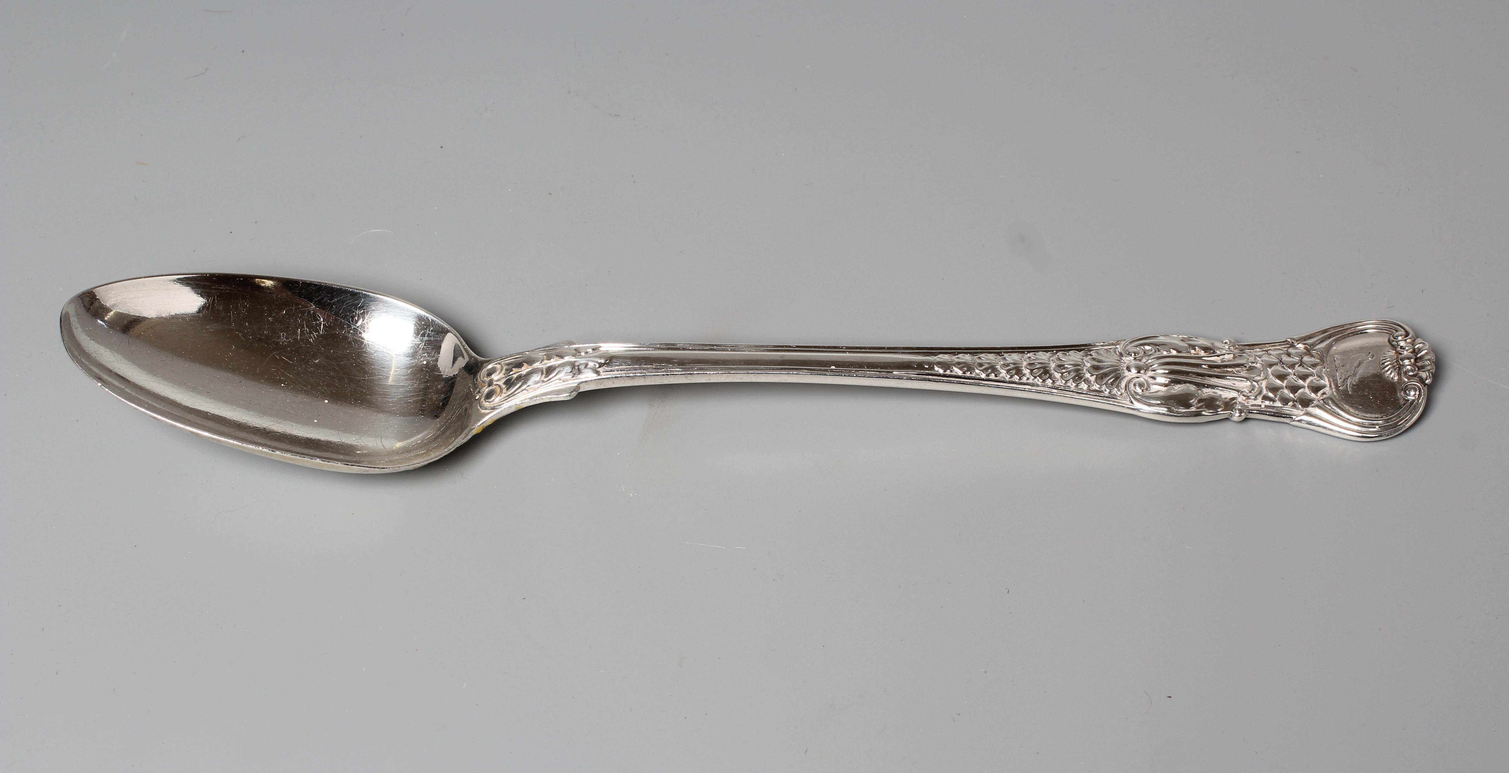 A GEORGE IV COBURG PATTERN BASTING SPOON by Williams Fearn & Eley, London 1823, with oyster heel and Image