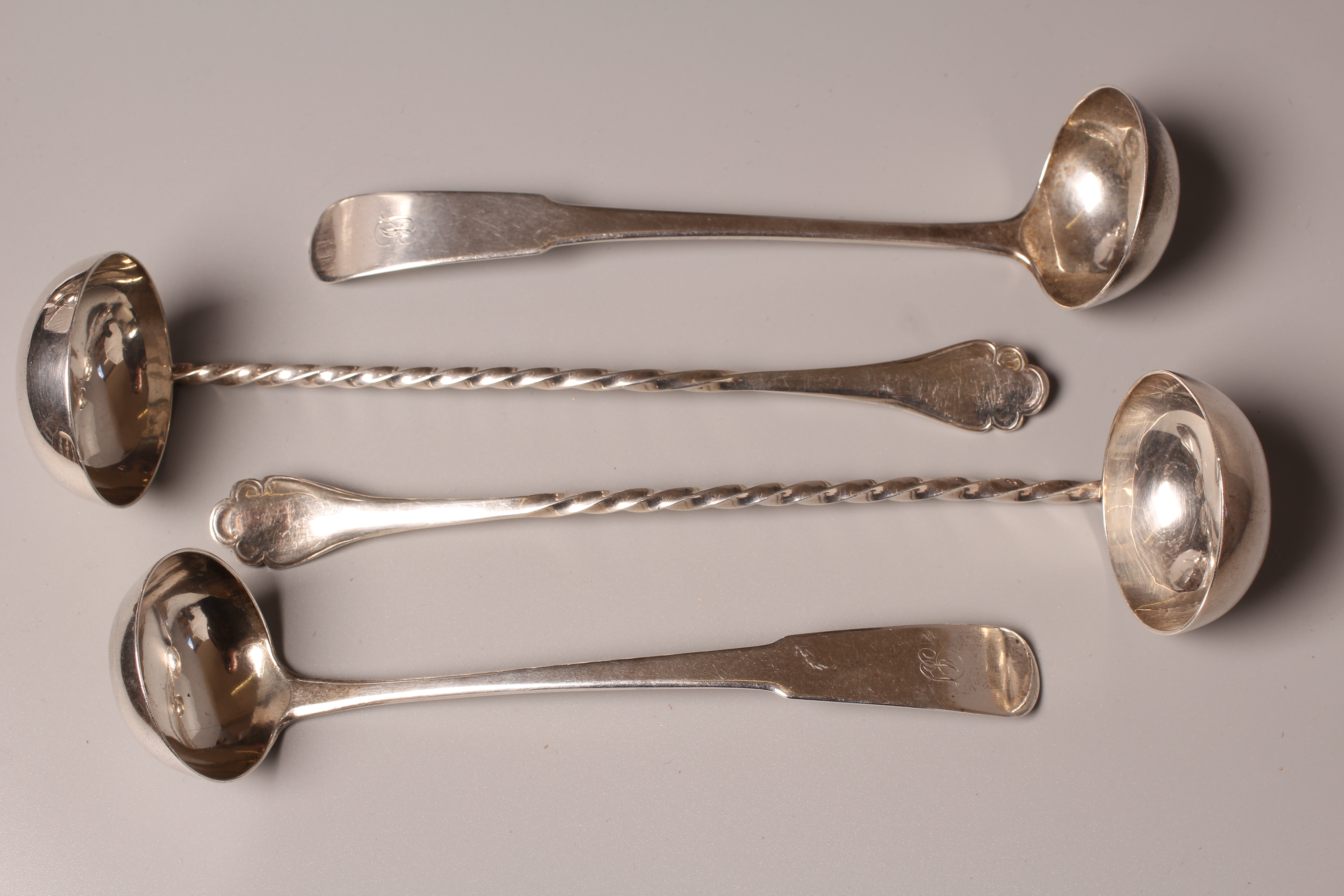 A PAIR OF VICTORIAN SCOTTISH TODDY LADLES probably by William Clarke Shaw Image