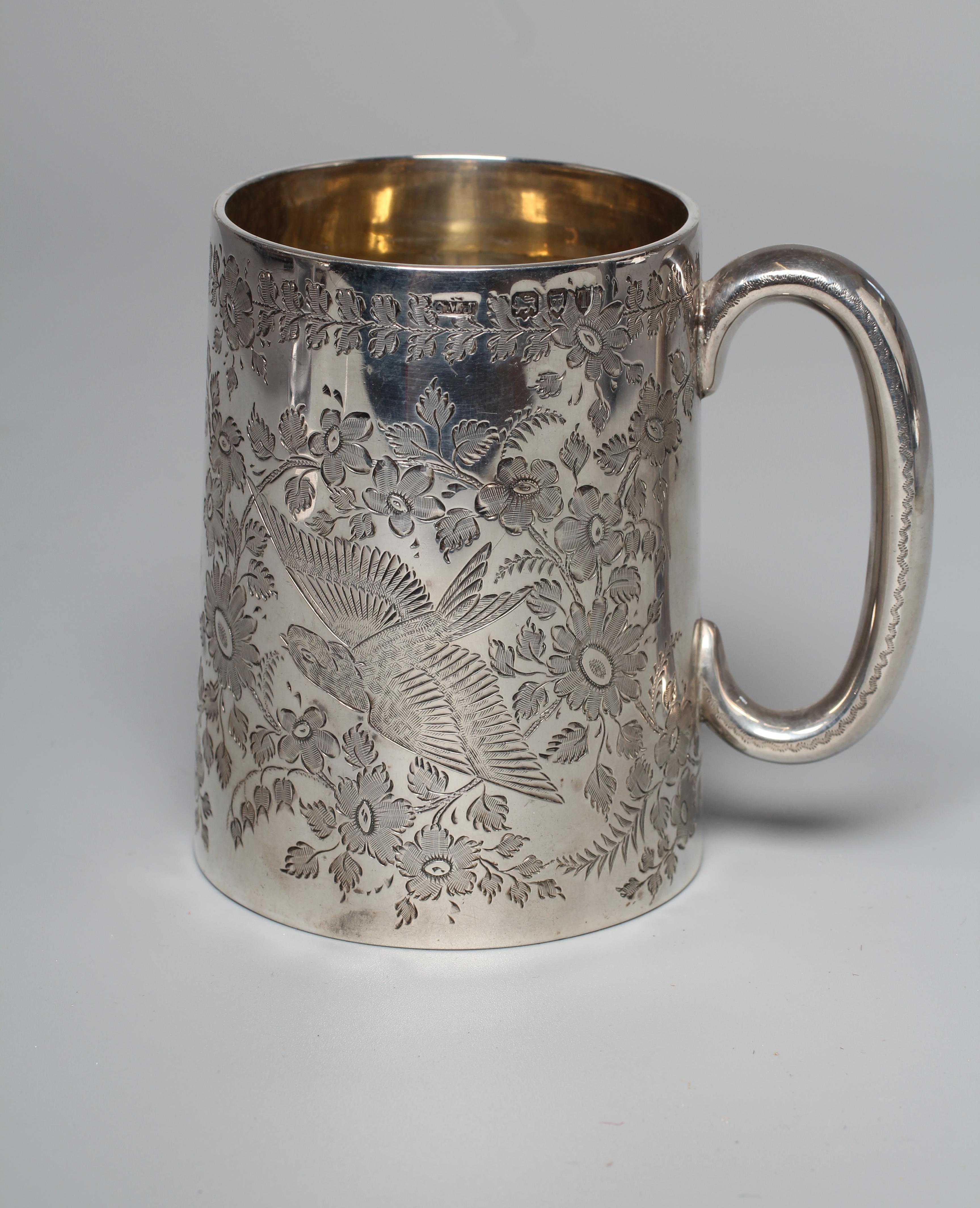 A LATE VICTORIAN CHRISTENING MUG by Josiah Williams & Co. Image