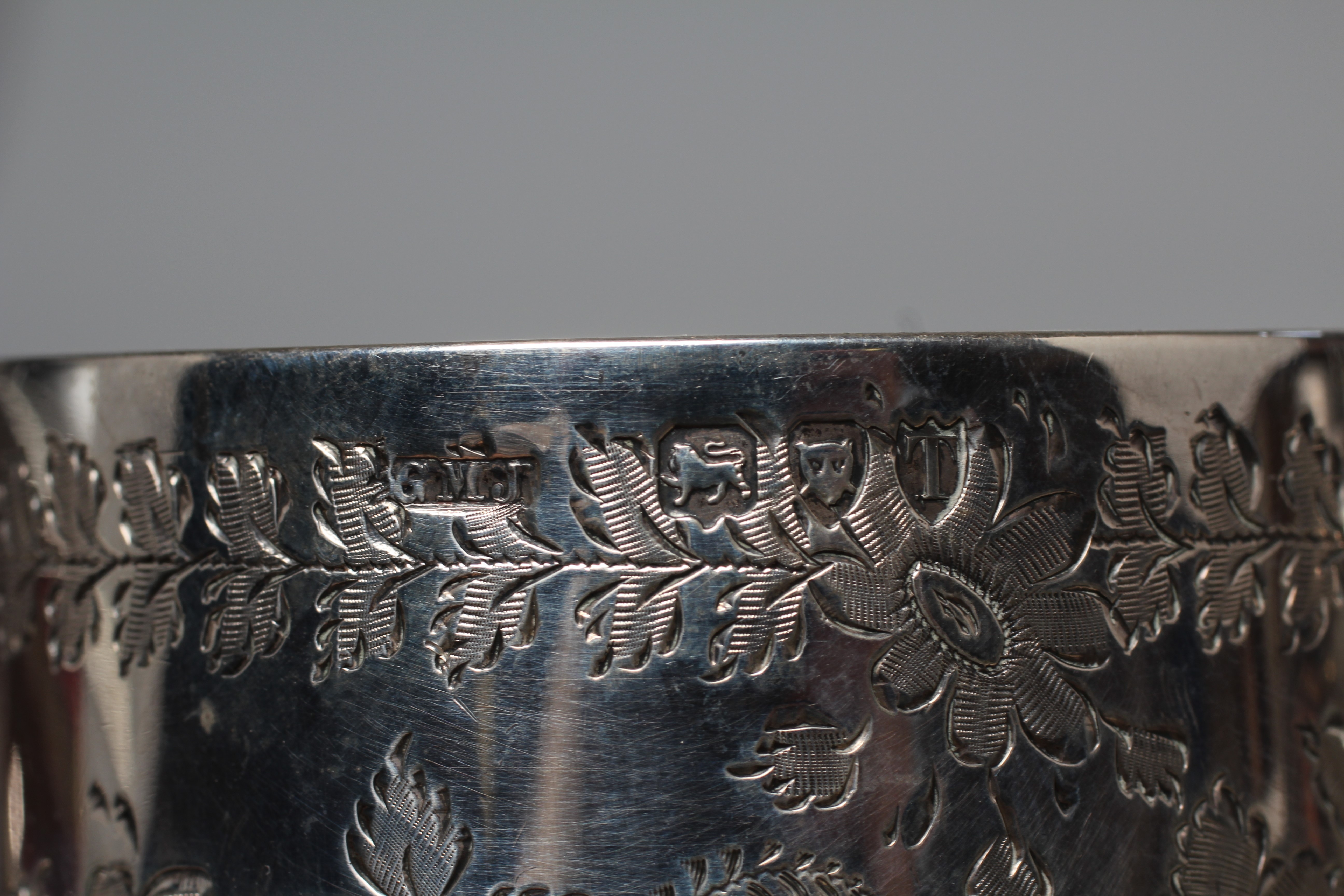 A LATE VICTORIAN CHRISTENING MUG by Josiah Williams & Co. Image