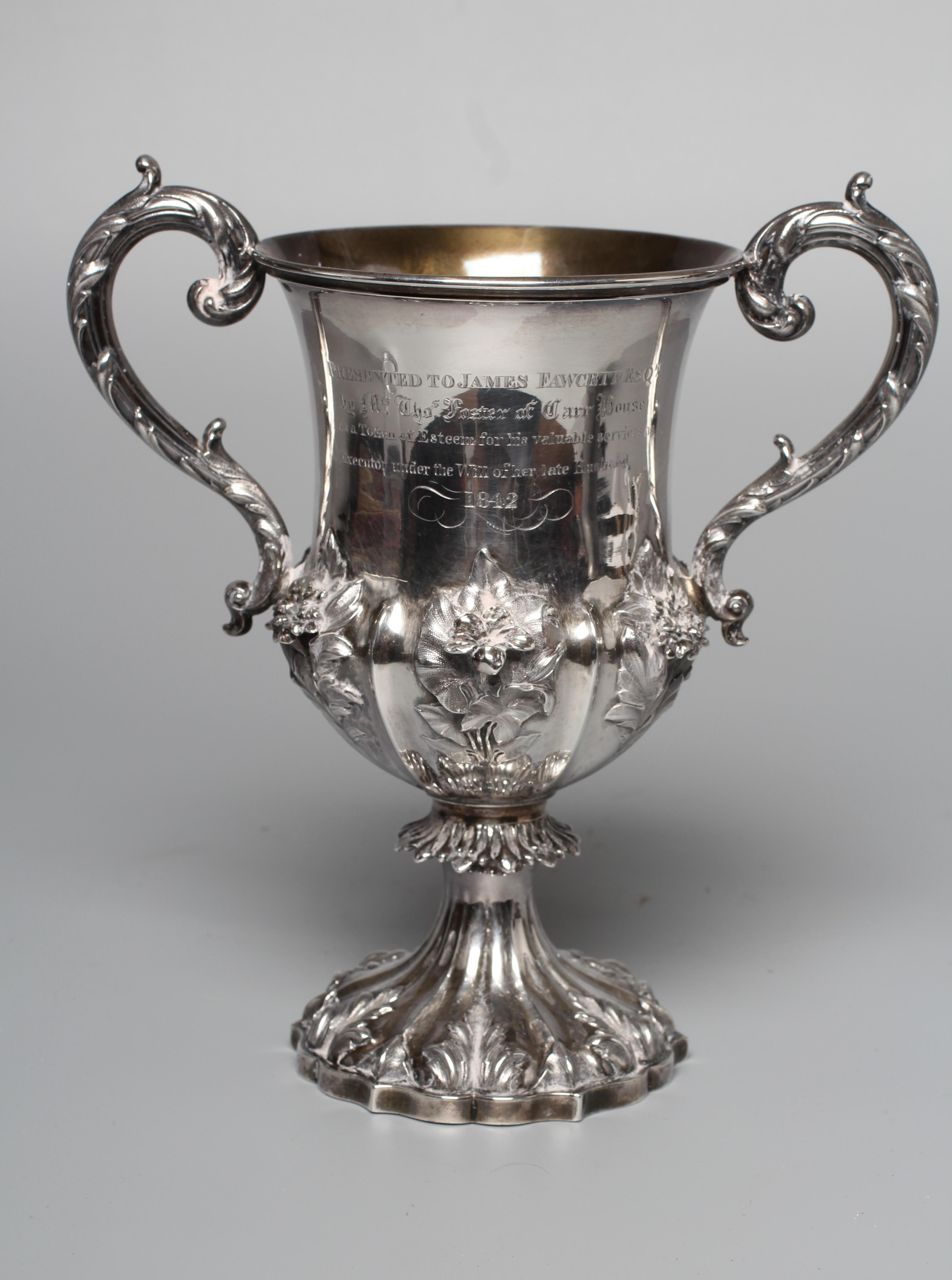 AN EARLY VICTORIAN TROPHY CUP by The Barnards Image