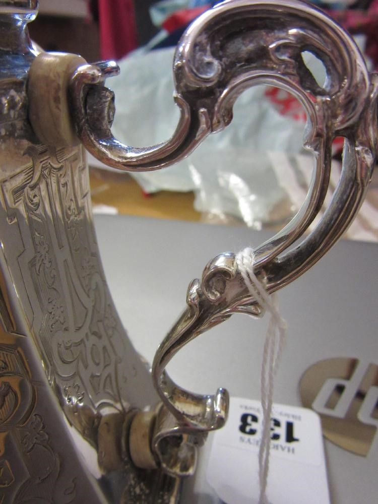 AN EARLY VICTORIAN GOTHIC REVIVAL TEAPOT by Joseph Angell I & II Image