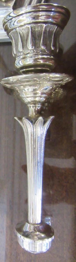 A PAIR OF VICTORIAN FOUR BRANCH FIVE LIGHT CANDELABRA by Frederick Elkington Image