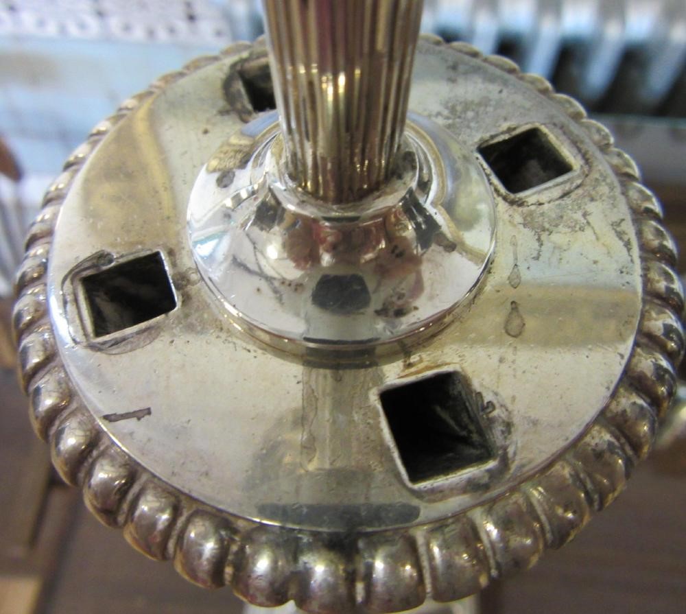A PAIR OF VICTORIAN FOUR BRANCH FIVE LIGHT CANDELABRA by Frederick Elkington Image